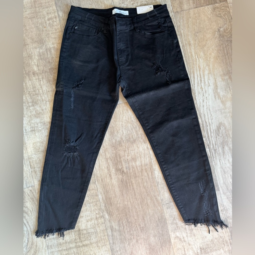 Distressed mid rise kancans